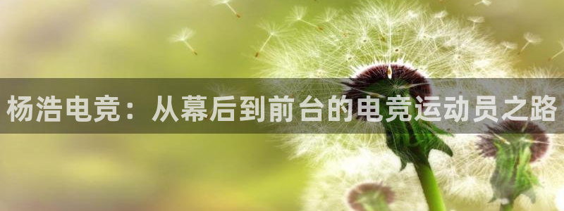 火博电竞官网入口：杨浩电竞：从幕后到前台的电竞运动员之路